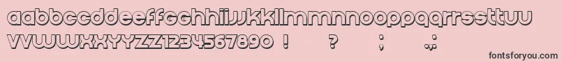 Condition3D Regular Font – Black Fonts on Pink Background