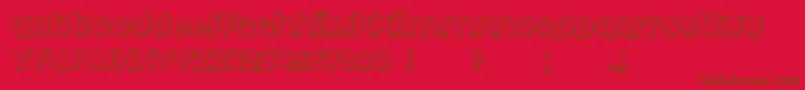 Condition3D Regular Font – Brown Fonts on Red Background