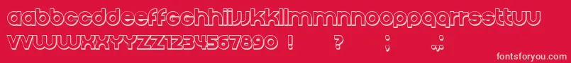 Condition3D Regular Font – Pink Fonts on Red Background