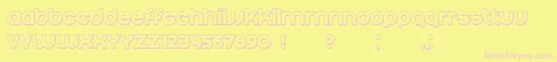 Condition3D Regular Font – Pink Fonts on Yellow Background