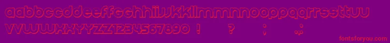 Condition3D Regular Font – Red Fonts on Purple Background