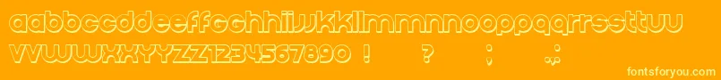 Condition3D Regular Font – Yellow Fonts on Orange Background