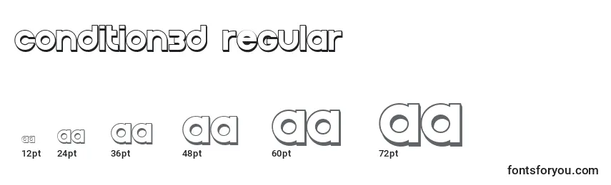 Größen der Schriftart Condition3D Regular
