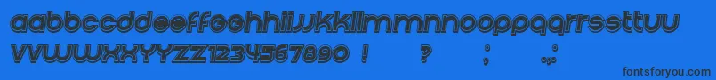 フォントCondition3DFilled Italic – 黒い文字の青い背景