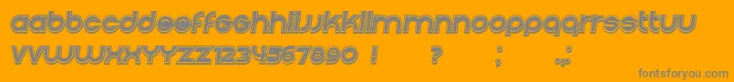 Condition3DFilled Italic Font – Gray Fonts on Orange Background