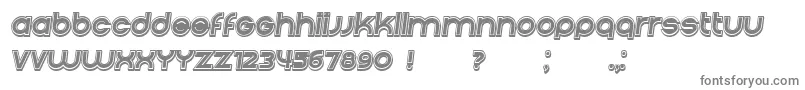 フォントCondition3DFilled Italic – 白い背景に灰色の文字