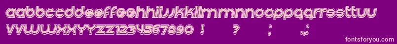 Condition3DFilled Italic Font – Pink Fonts on Purple Background