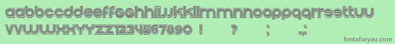 Condition3DFilled Regular-fontti – harmaat kirjasimet vihreällä taustalla