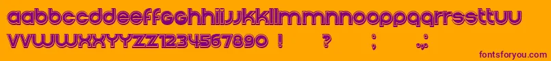 Condition3DFilled Regular Font – Purple Fonts on Orange Background