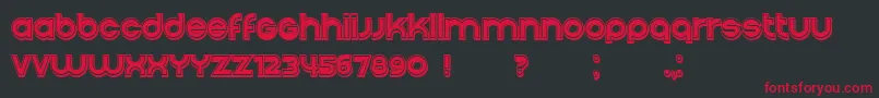 Condition3DFilled Regular Font – Red Fonts on Black Background