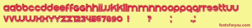 Condition3DFilled Regular Font – Red Fonts on Yellow Background