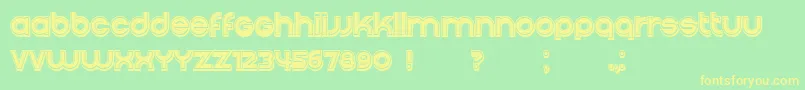 Condition3DFilled Regular Font – Yellow Fonts on Green Background