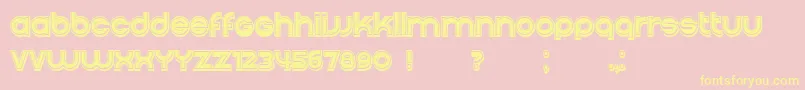 Condition3DFilled Regular Font – Yellow Fonts on Pink Background