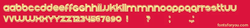 Condition3DFilled Regular Font – Yellow Fonts on Red Background