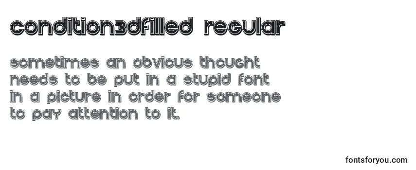 Condition3DFilled Regular Font