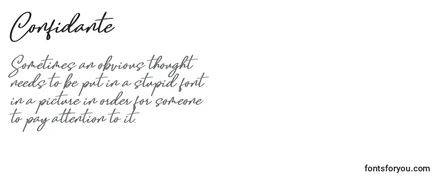 Schriftart Confidante