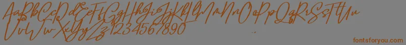Шрифт Confidante – коричневые шрифты на сером фоне