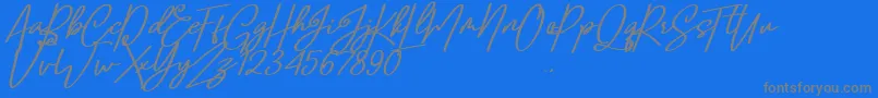 Confidante Font – Gray Fonts on Blue Background