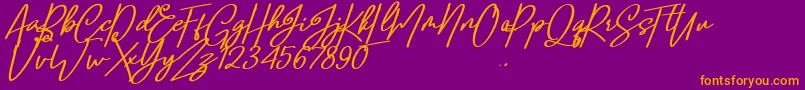 Шрифт Confidante – оранжевые шрифты на фиолетовом фоне
