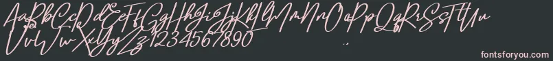 Confidante Font – Pink Fonts on Black Background