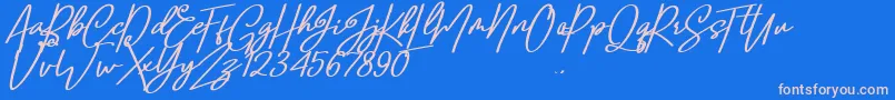 Шрифт Confidante – розовые шрифты на синем фоне
