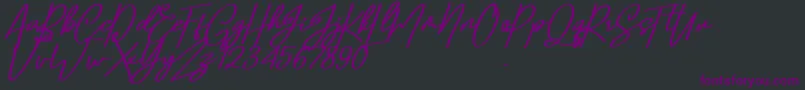 Шрифт Confidante – фиолетовые шрифты на чёрном фоне