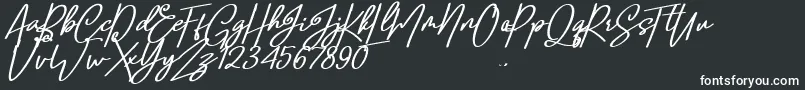 Шрифт Confidante – белые шрифты на чёрном фоне