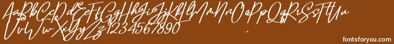 Шрифт Confidante – белые шрифты на коричневом фоне