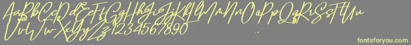 Шрифт Confidante – жёлтые шрифты на сером фоне
