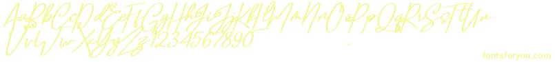 Шрифт Confidante – жёлтые шрифты на белом фоне