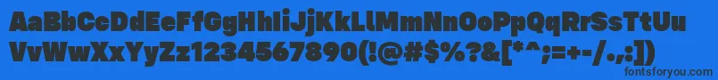 ConfigUltra Regular-Schriftart – Schwarze Schriften auf blauem Hintergrund