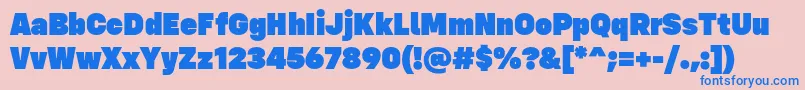 ConfigUltra Regular Font – Blue Fonts on Pink Background