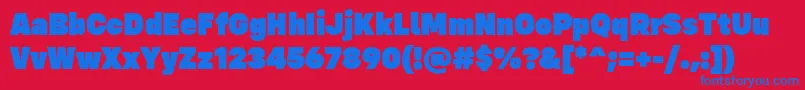 ConfigUltra Regular Font – Blue Fonts on Red Background