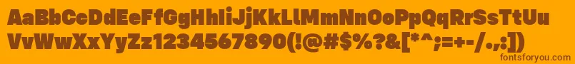 ConfigUltra Regular Font – Brown Fonts on Orange Background
