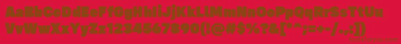 ConfigUltra Regular Font – Brown Fonts on Red Background