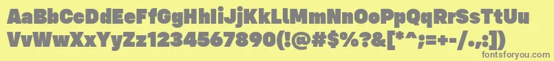 ConfigUltra Regular-Schriftart – Graue Schriften auf gelbem Hintergrund