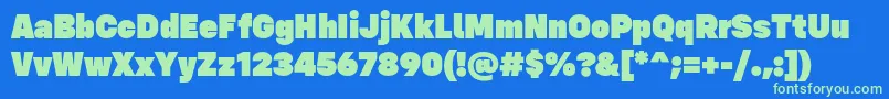 ConfigUltra Regular Font – Green Fonts on Blue Background