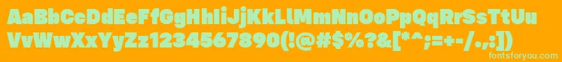 ConfigUltra Regular Font – Green Fonts on Orange Background