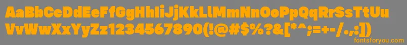 ConfigUltra Regular Font – Orange Fonts on Gray Background