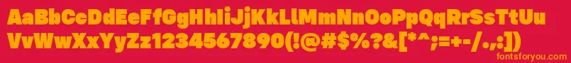 ConfigUltra Regular Font – Orange Fonts on Red Background