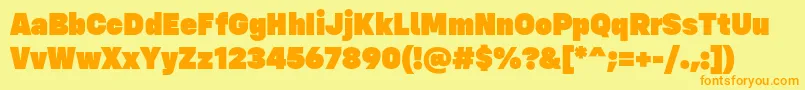 ConfigUltra Regular Font – Orange Fonts on Yellow Background