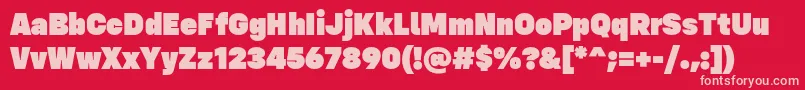 ConfigUltra Regular Font – Pink Fonts on Red Background