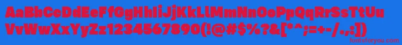 ConfigUltra Regular Font – Red Fonts on Blue Background