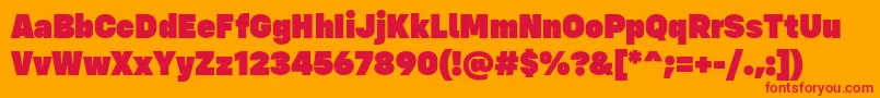 ConfigUltra Regular Font – Red Fonts on Orange Background