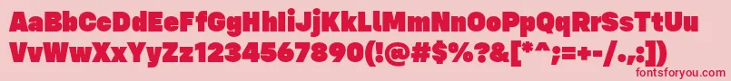 ConfigUltra Regular Font – Red Fonts on Pink Background