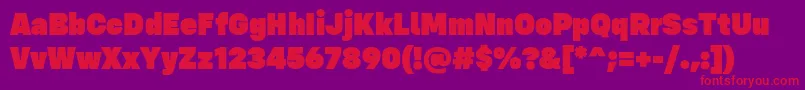 ConfigUltra Regular Font – Red Fonts on Purple Background