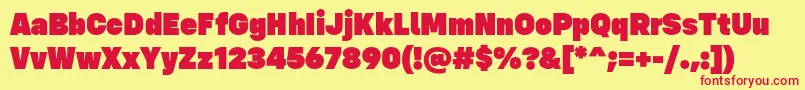 ConfigUltra Regular Font – Red Fonts on Yellow Background