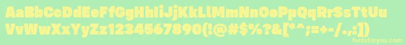 ConfigUltra Regular Font – Yellow Fonts on Green Background