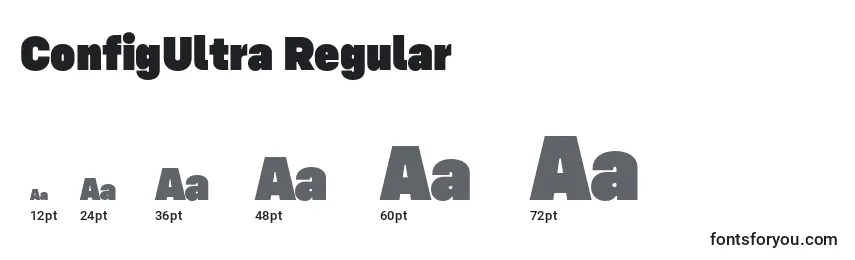 Размеры шрифта ConfigUltra Regular