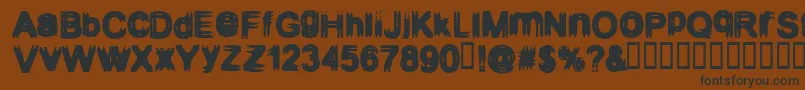 Weitere Informationen zur CONFIGUR-Schriftart CONFIGUR-Schriftart – Schwarze Schriften auf braunem Hintergrund
